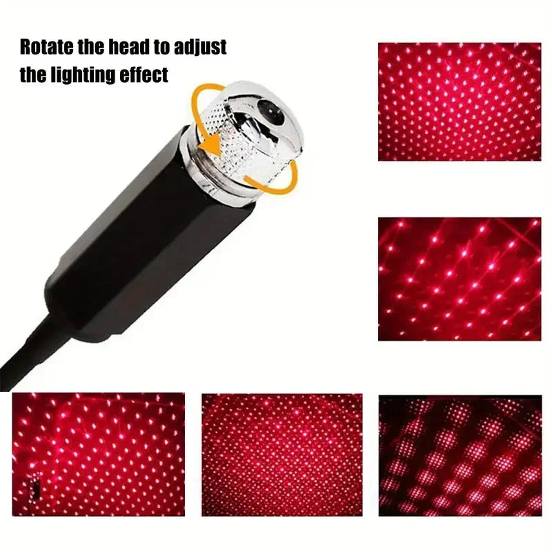 Mini LED Car Roof Star Night Light Projector – USB Adjustable Galaxy Lamp for Auto Ceiling & Room Decor - CartRare