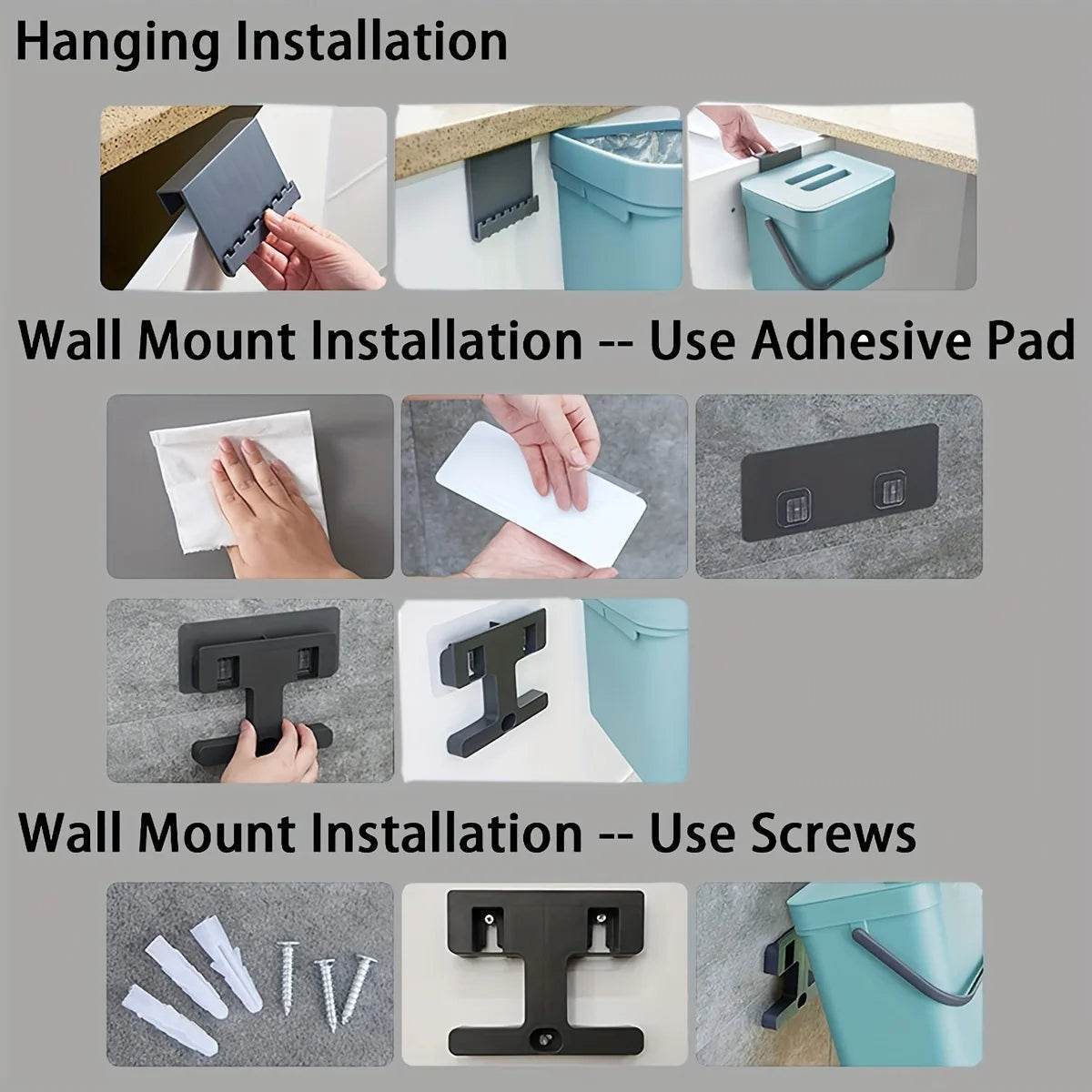 Space Saving Trash Can with Silent Lid - CartRare