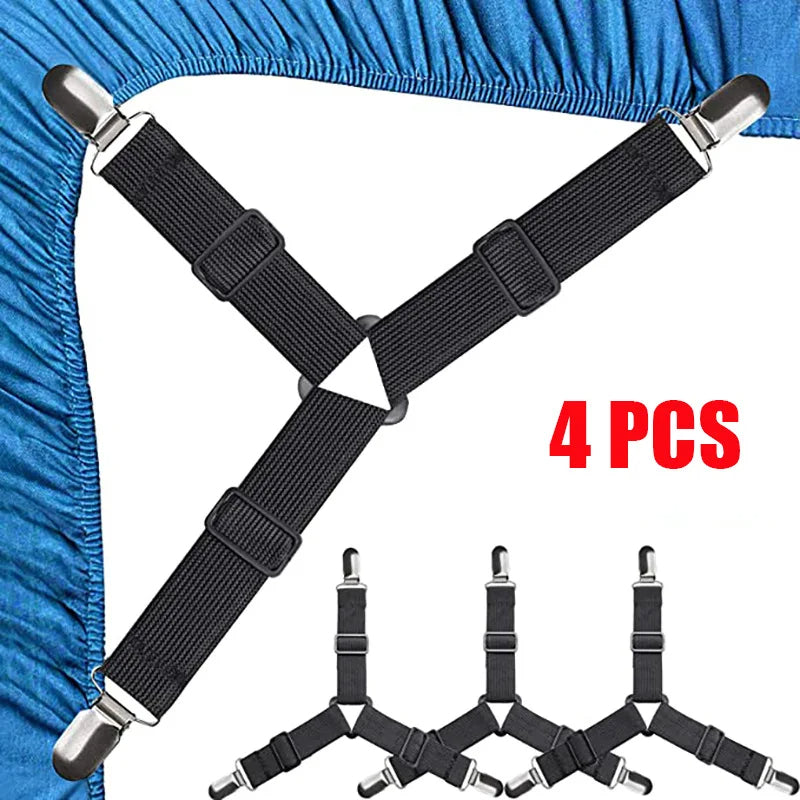 4-Piece Bed Sheet Holder Straps Set for Secure Mattress Fit - CartRare