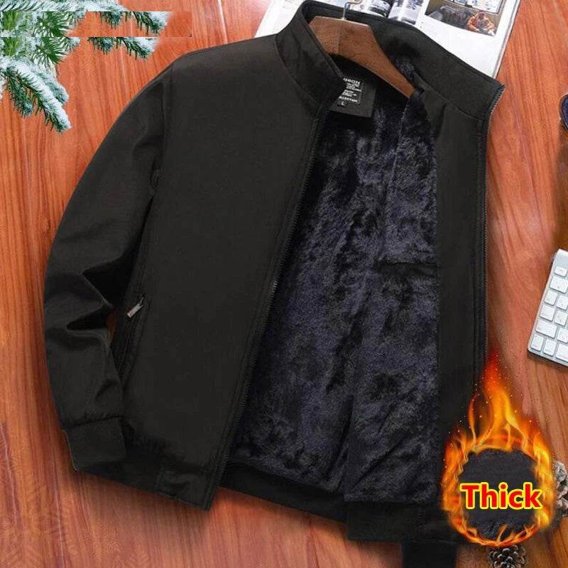 Luxury Men’s Warm Fleece Jacket – Windproof, Rainproof, and Snowproof Overcoat - CartRare