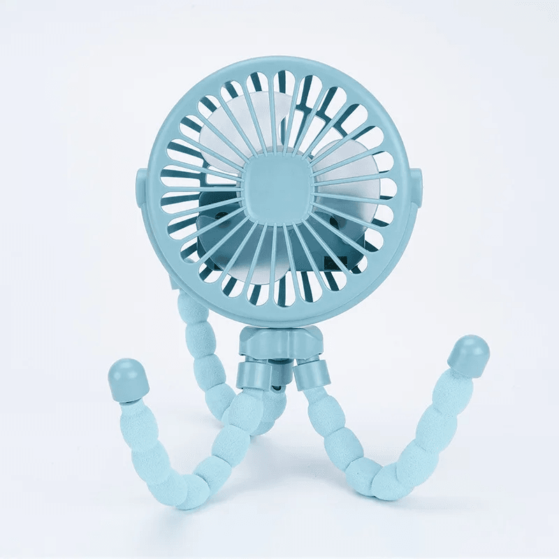 Mini Octopus Folding Fan – 5-in-1 Portable Silent Fan for Baby Stroller, Home & Travel - CartRare