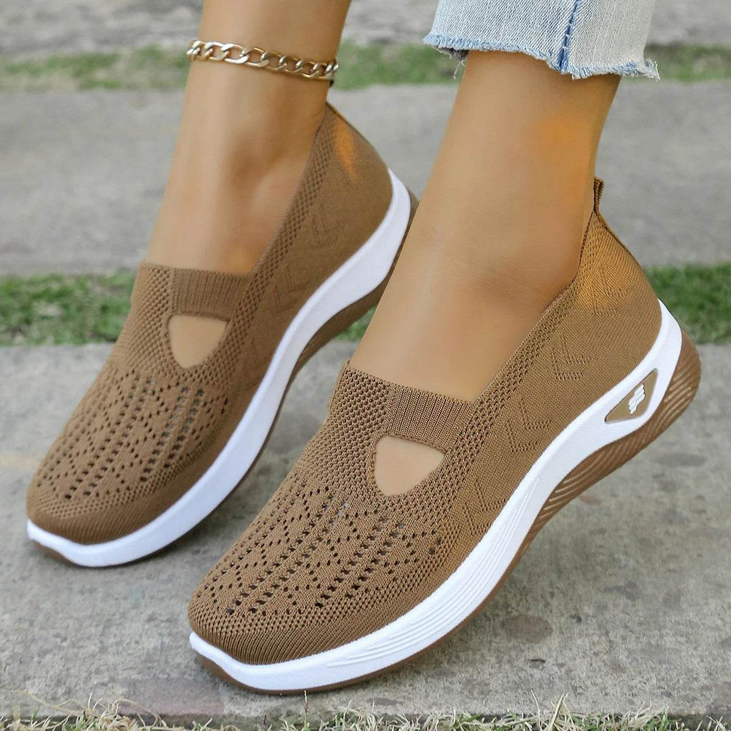 Lightweight Women’s Casual Sneakers – Breathable Flat Shoes for Everyday Comfort - CartRare
