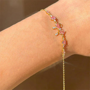 Elegant Zircon Bow Chain Bracelet for Women and Girls – Sweet, Shiny, Stylish Jewelry Gift