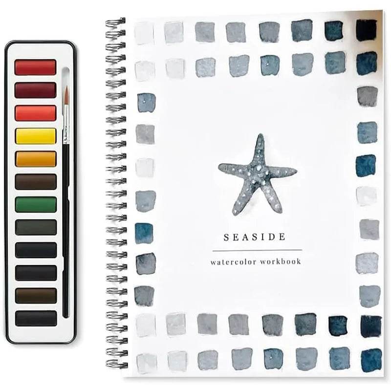Floral Watercolor Workbook Spiral Sketchbook for Beginner Artists - CartRare