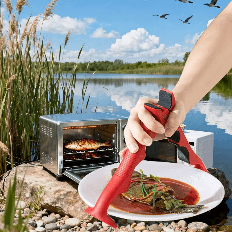 3-in-1 Anti-Scald Kitchen Clip – Multifunction Heat-Resistant Food Tong & Lid Lifter Tool - CartRare