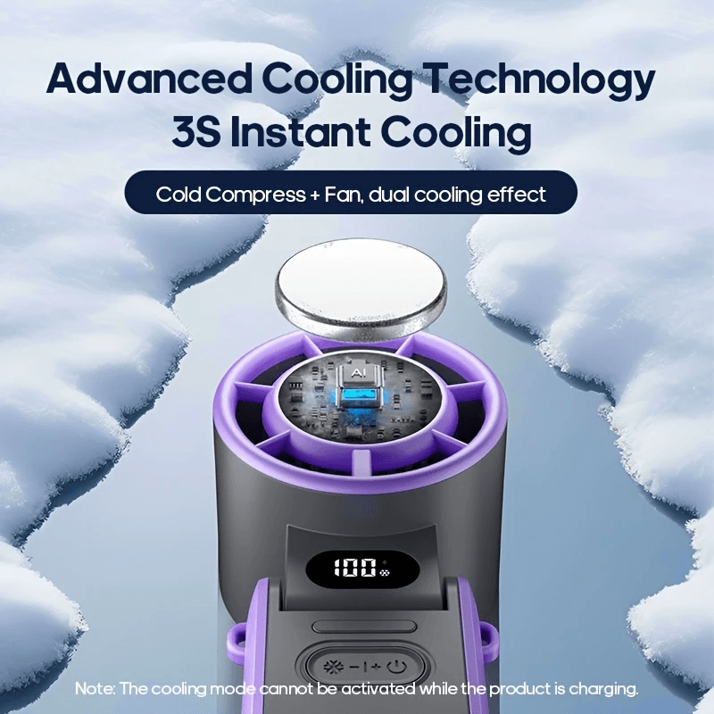 Foldable Rechargeable Cooling Fan – Turbo Handheld Fan with Adjustable Speed - CartRare