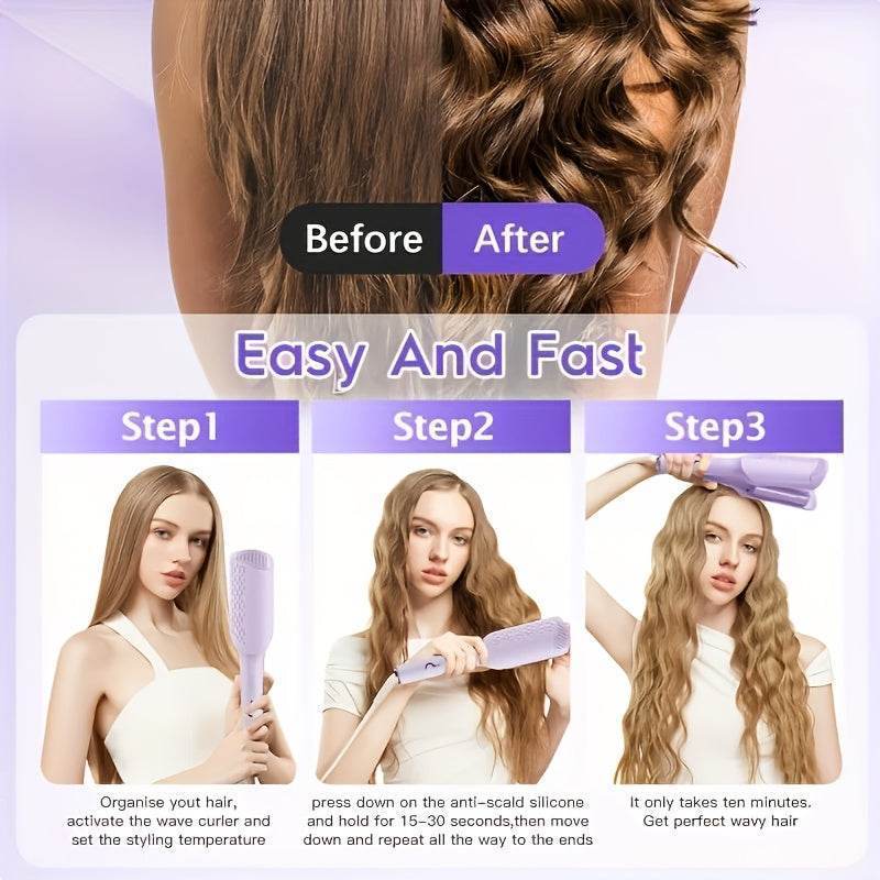 32mm Wave Curling Iron, Deep Waves, Long-Lasting Curls - CartRare