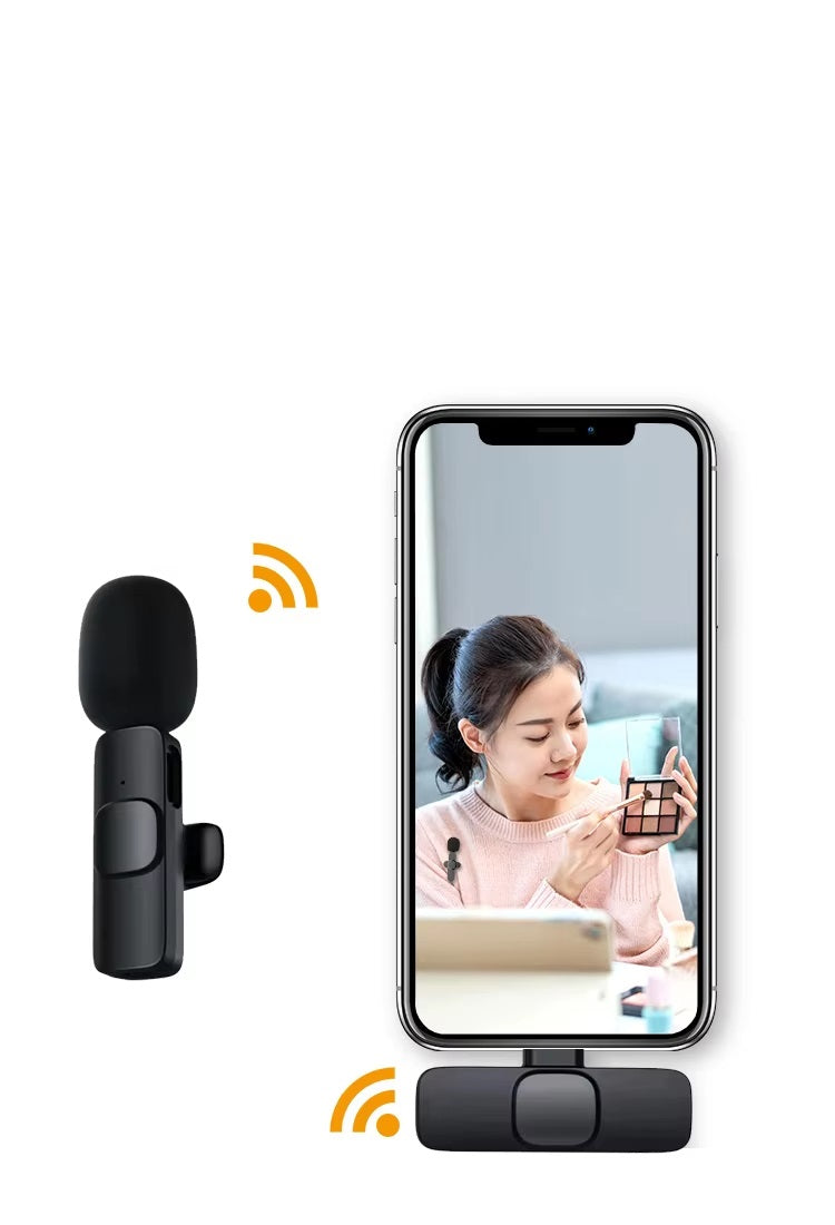 2-Pack Wireless Lavalier Microphones for iPhone, Android, and iPad Vlogging, Streaming, and Clear Voice Recording - CartRare