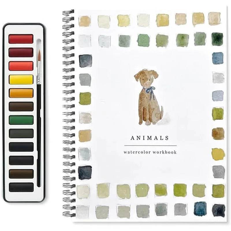 Floral Watercolor Workbook Spiral Sketchbook for Beginner Artists - CartRare
