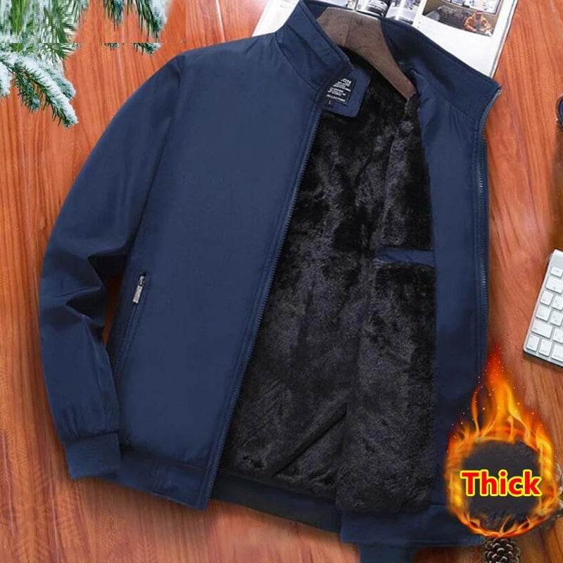 Luxury Men’s Warm Fleece Jacket – Windproof, Rainproof, and Snowproof Overcoat - CartRare