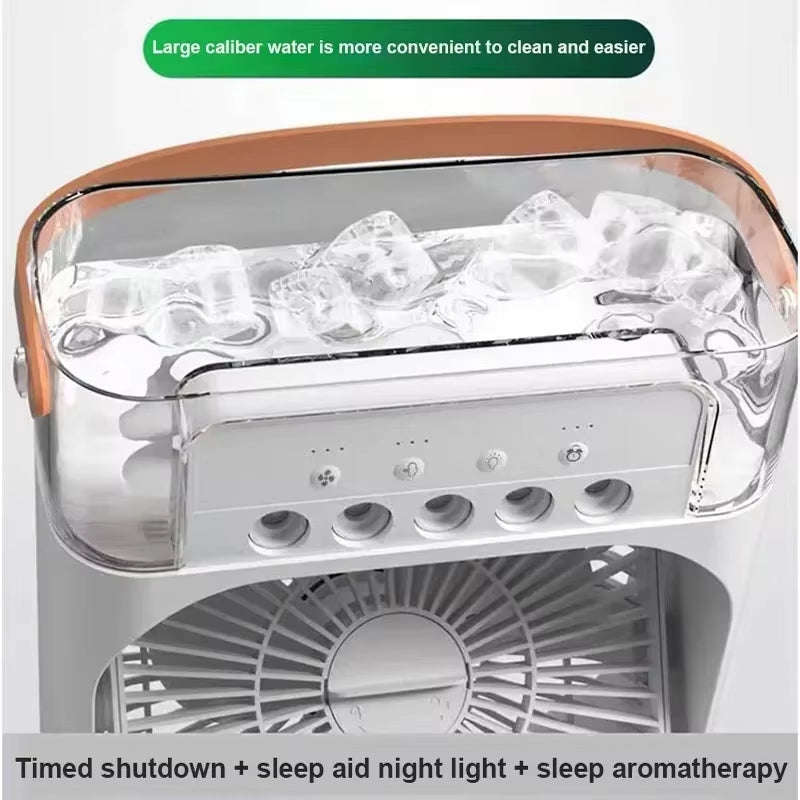 3-in-1 Portable Air Cooler Fan with Humidifier and LED Light - CartRare