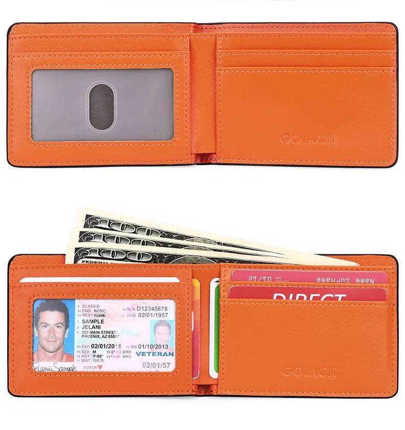 RFID Slim Card Holder Wallet for Dad, Husband, Son, Brother, Boyfriend – AirTag Slot, Father’s Day Gift - CartRare