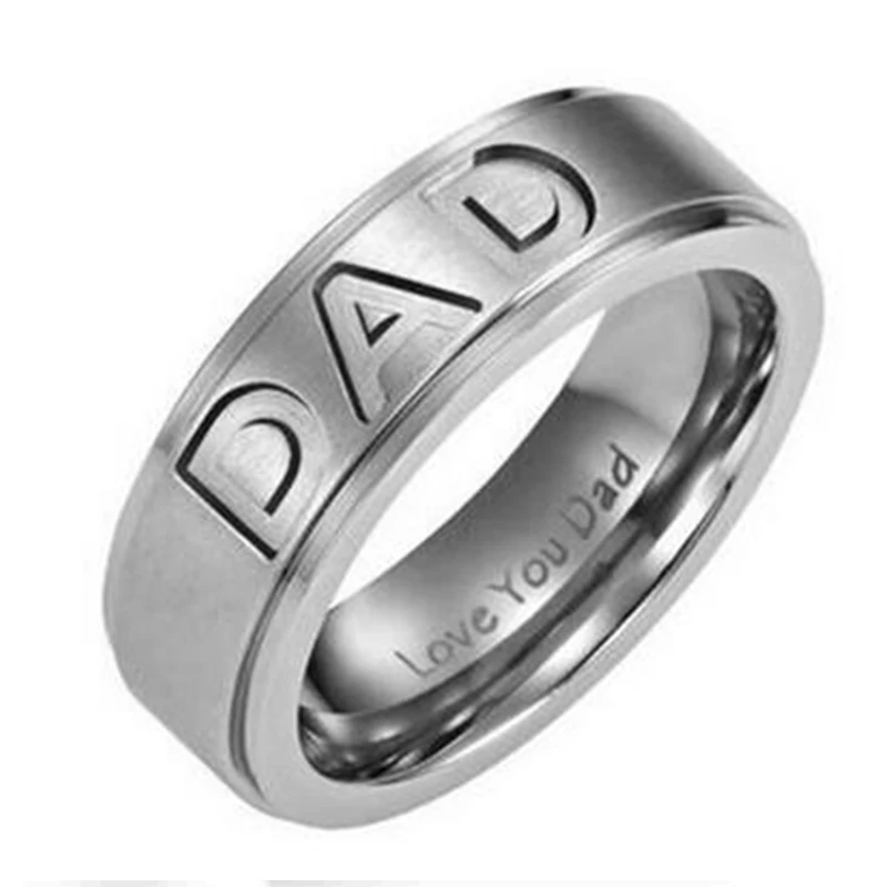 Love You Dad Stainless Steel Ring Father's Day Gift - CartRare