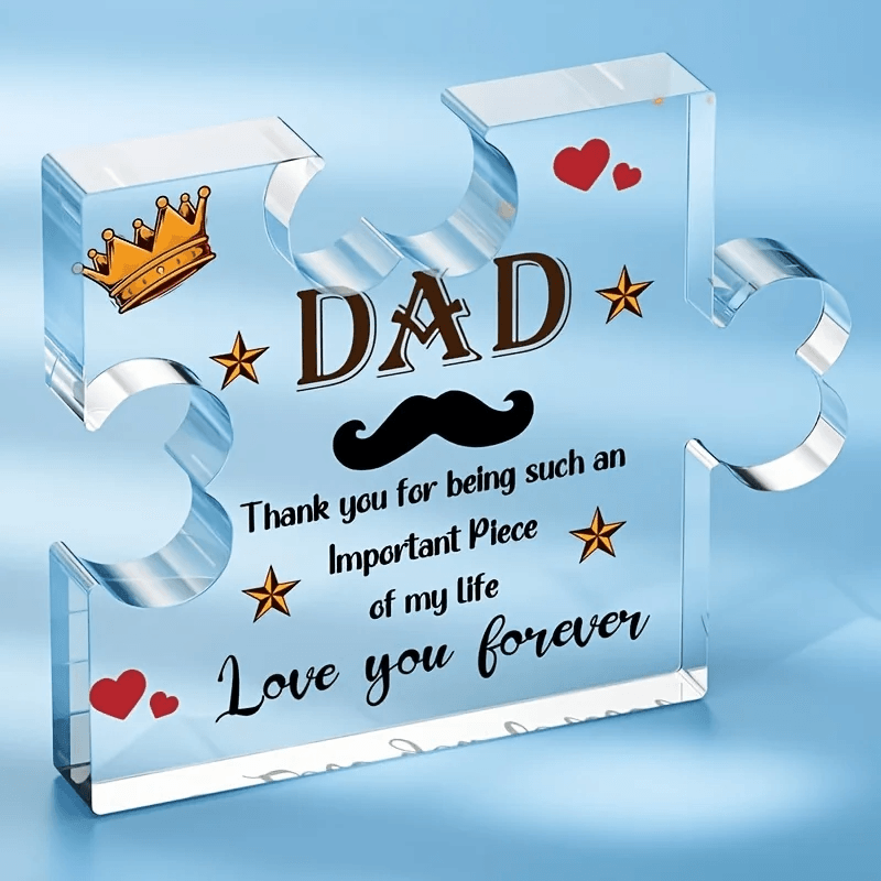 Acrylic Plaque Birthday Gift for Dad from Daughter or Son Unique Keepsake for Father - CartRare