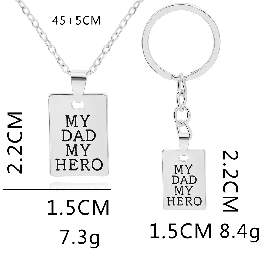 My Dad My Hero Keychain Necklace – Safe Driving Family Gift - CartRare