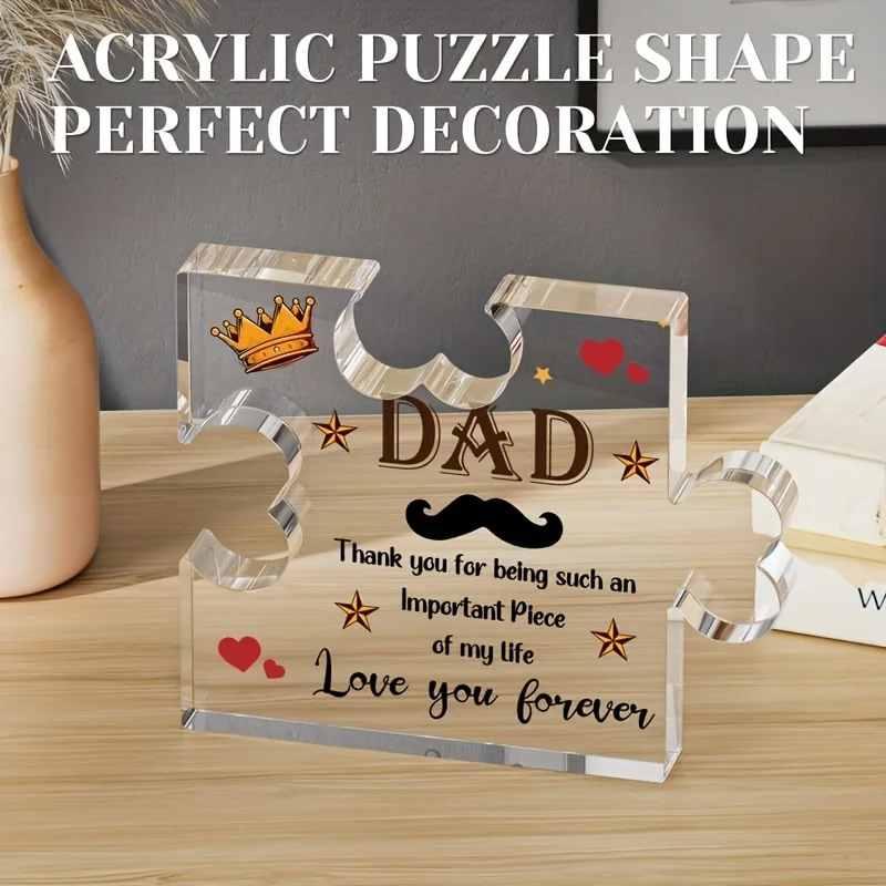 Acrylic Plaque Birthday Gift for Dad from Daughter or Son Unique Keepsake for Father - CartRare