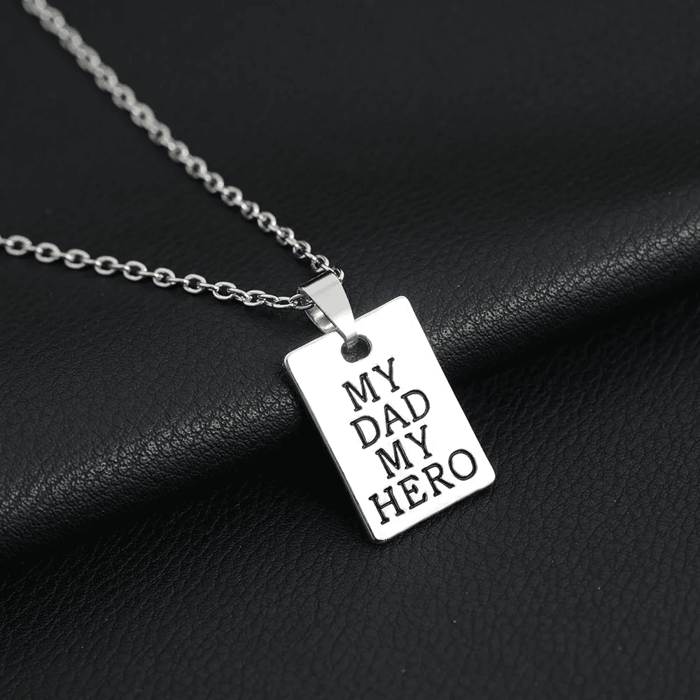 My Dad My Hero Keychain Necklace – Safe Driving Family Gift - CartRare