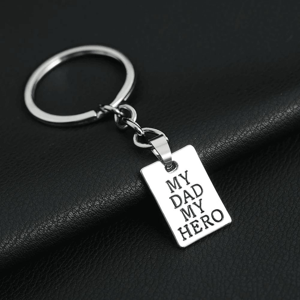 My Dad My Hero Keychain Necklace – Safe Driving Family Gift - CartRare
