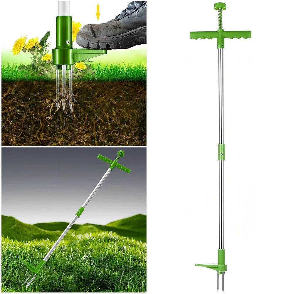 Stand Up Weeder Tool with Foot Pedal | Manual Garden Weed Remover - CartRare