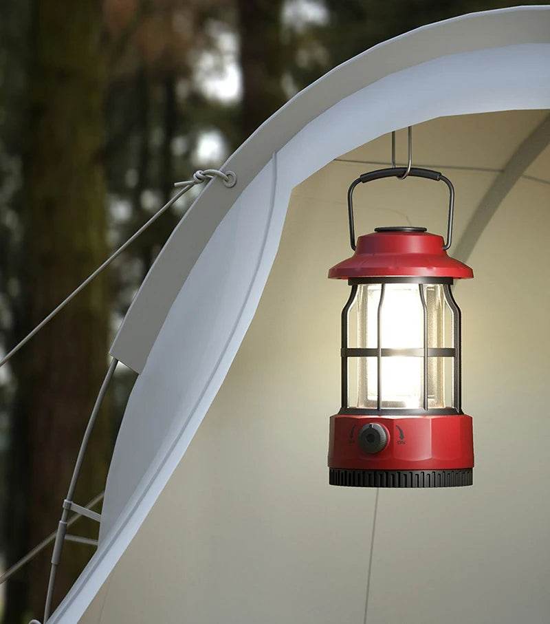 Outdoor LED Lantern Portable Retro Camping Garden Rechargeable Lamp - CartRare