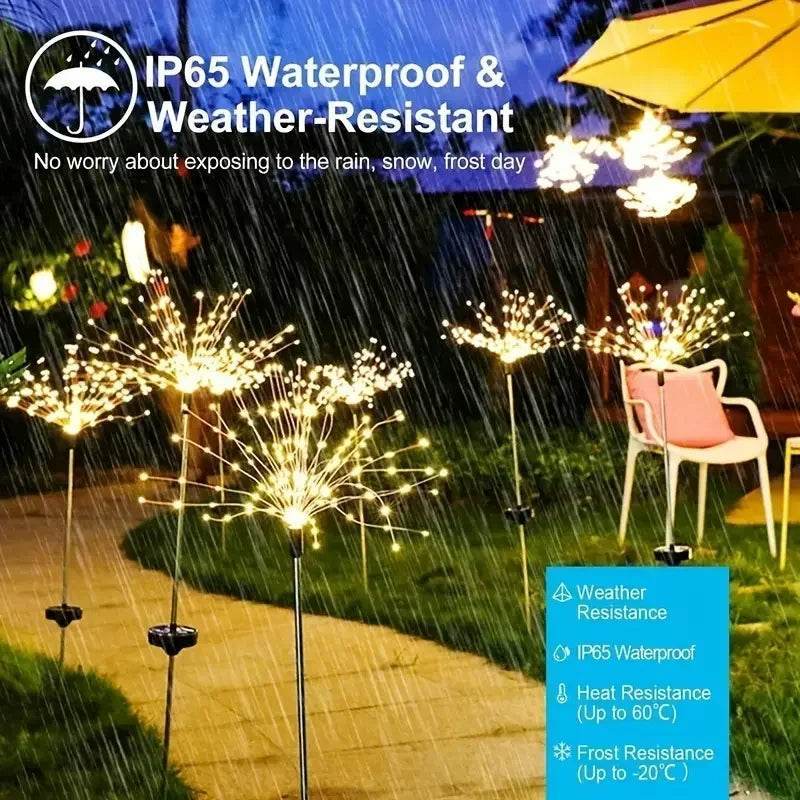Solar Garden Waterproof Lights Fireworks Lights - CartRare