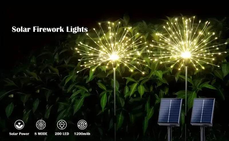 Solar Garden Waterproof Lights Fireworks Lights - CartRare
