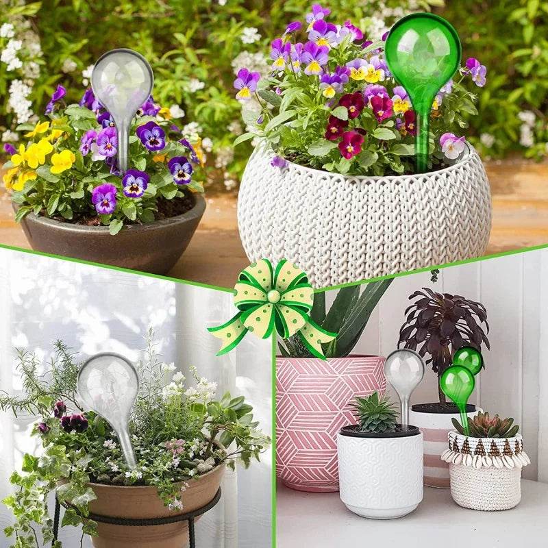 Self-Watering Globes – 5pcs Automatic Plant Watering Devices for Indoor & Outdoor Pots - CartRare