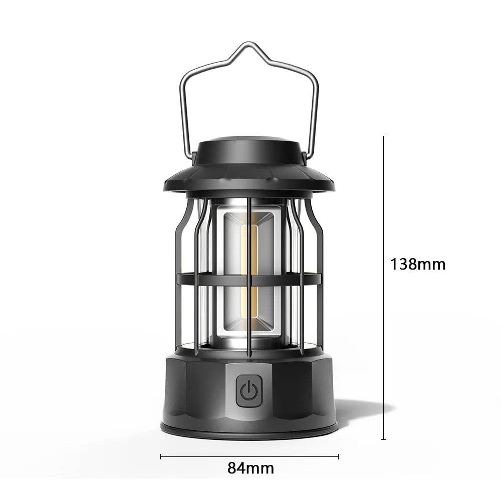 Outdoor LED Lantern Portable Retro Camping Garden Rechargeable Lamp - CartRare