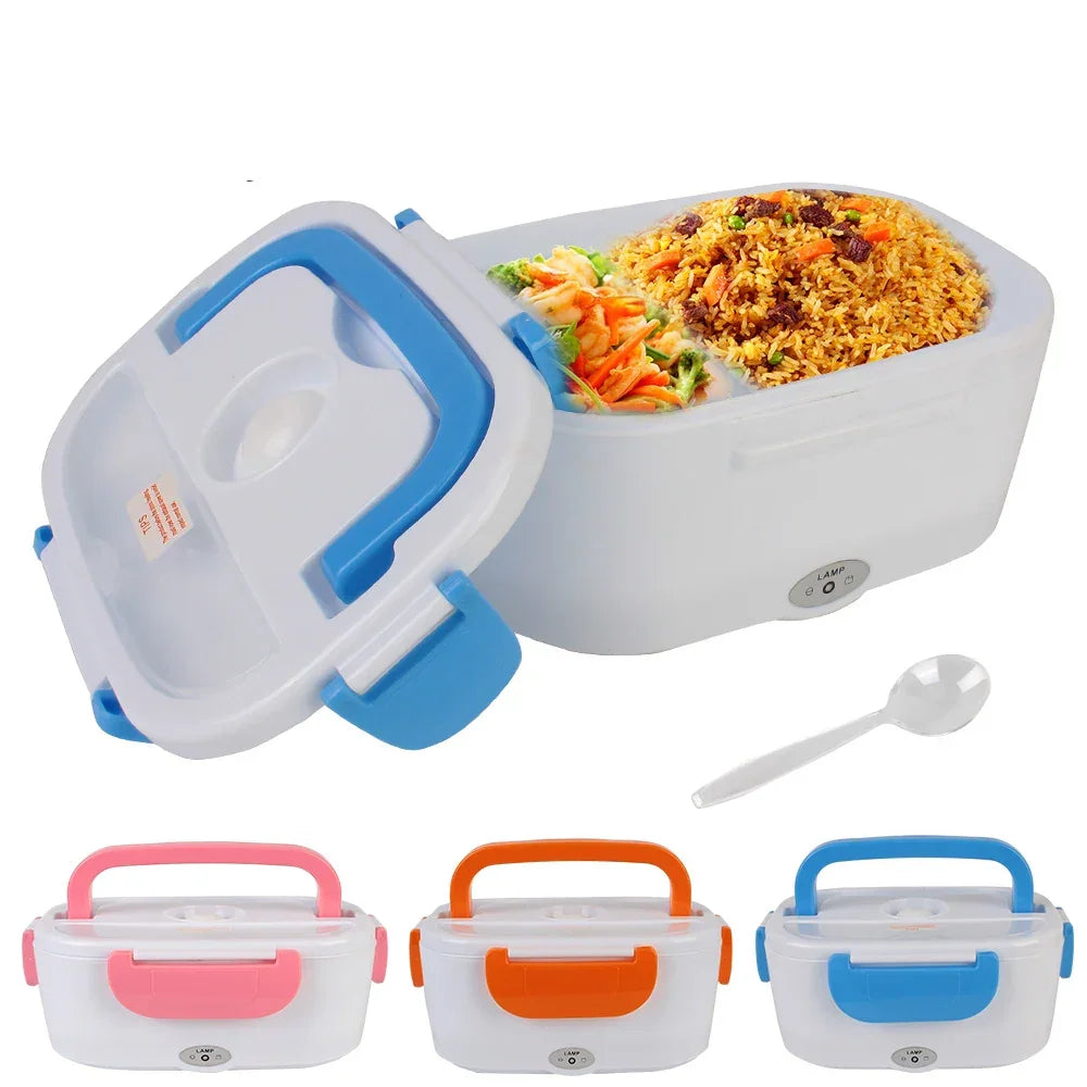 Fast Heating Electric Lunch Box - 12V/220V EU Plug, Portable Food Warmer for Car, Travel, Work - CartRare