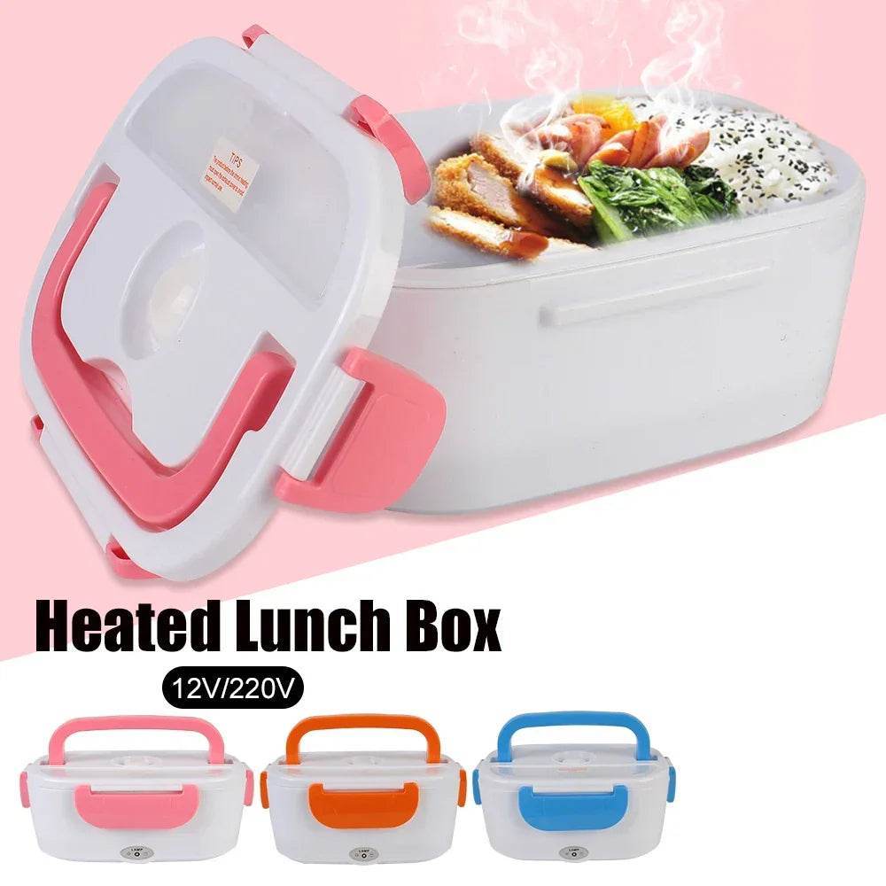 Fast Heating Electric Lunch Box - 12V/220V EU Plug, Portable Food Warmer for Car, Travel, Work - CartRare