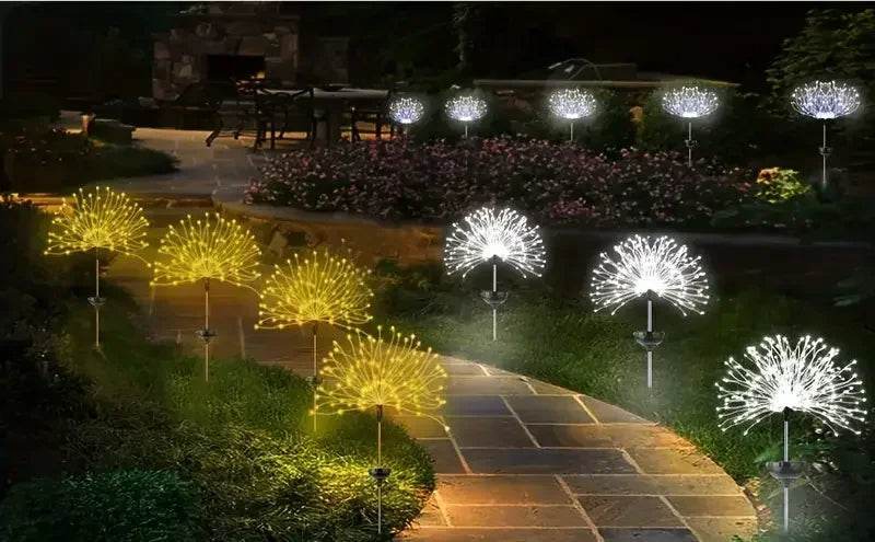 Solar Garden Waterproof Lights Fireworks Lights - CartRare