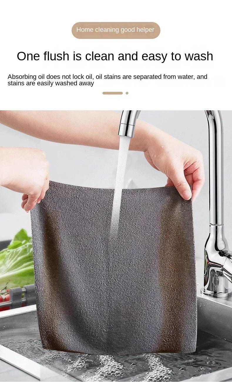 Reusable Microfiber Kitchen Towels - 1 Roll of 20 Sheets, Eco-Friendly Dish Rags & Paper Towel Replacement - CartRare