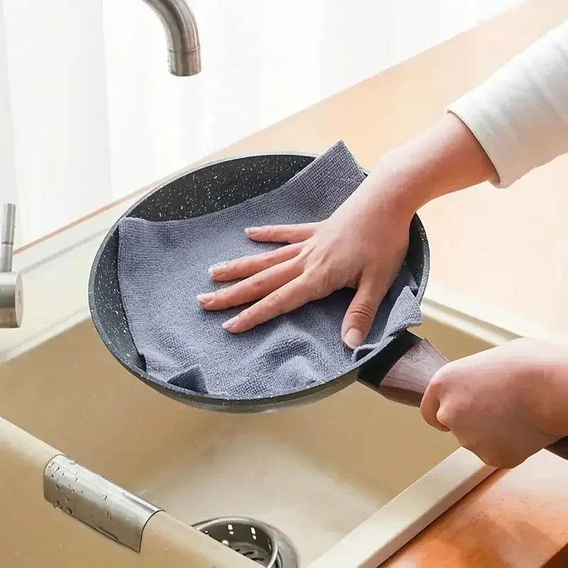 Reusable Microfiber Kitchen Towels - 1 Roll of 20 Sheets, Eco-Friendly Dish Rags & Paper Towel Replacement - CartRare