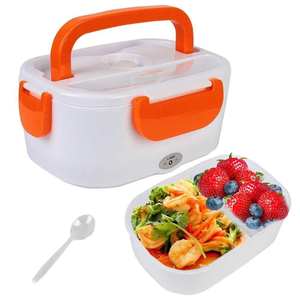 Fast Heating Electric Lunch Box - 12V/220V EU Plug, Portable Food Warmer for Car, Travel, Work - CartRare