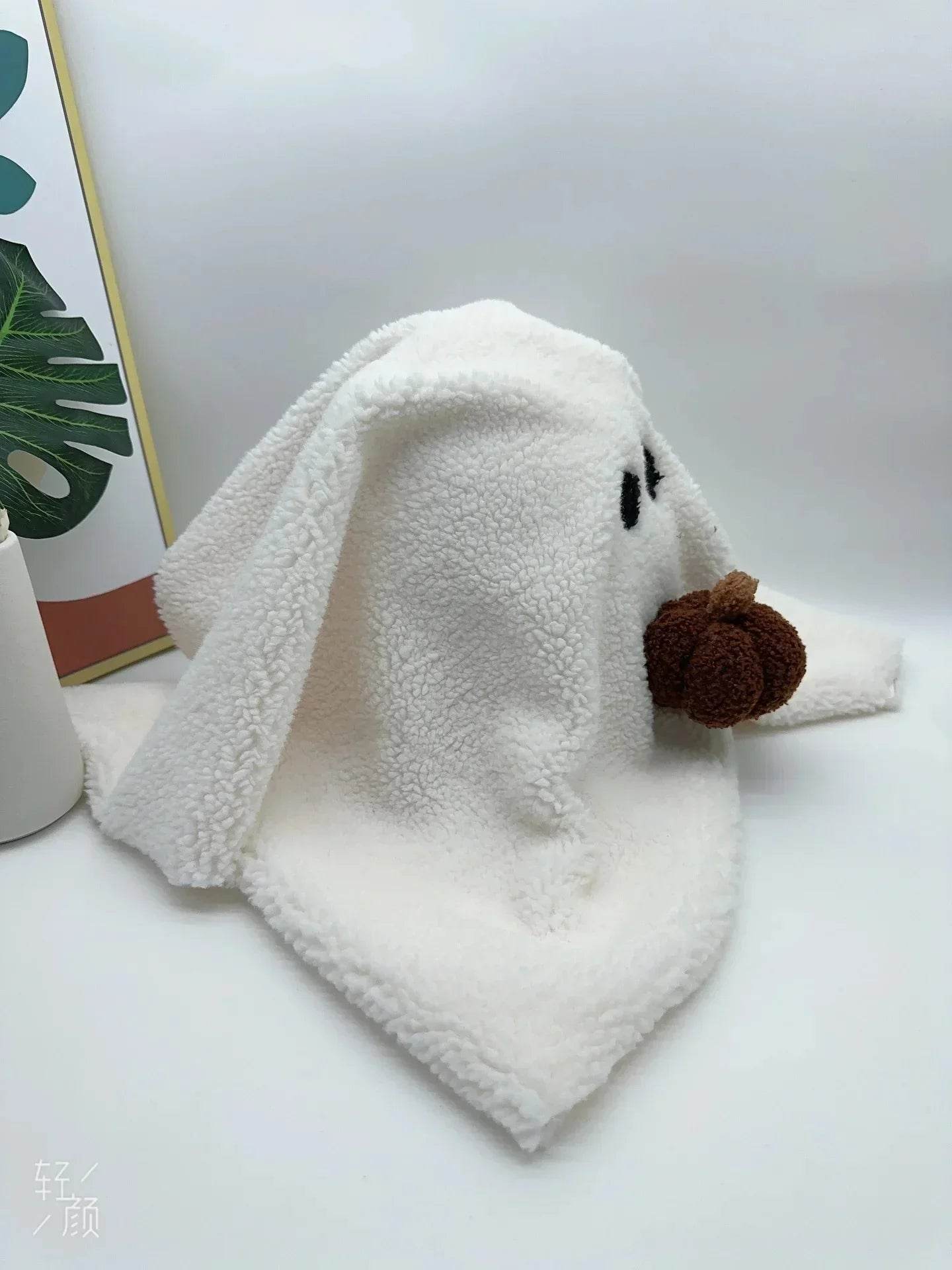 Kawaii Gus the Ghost Pumpkin Pillow – Plush Doll Cushion for Car, Home, & Gifts - CartRare