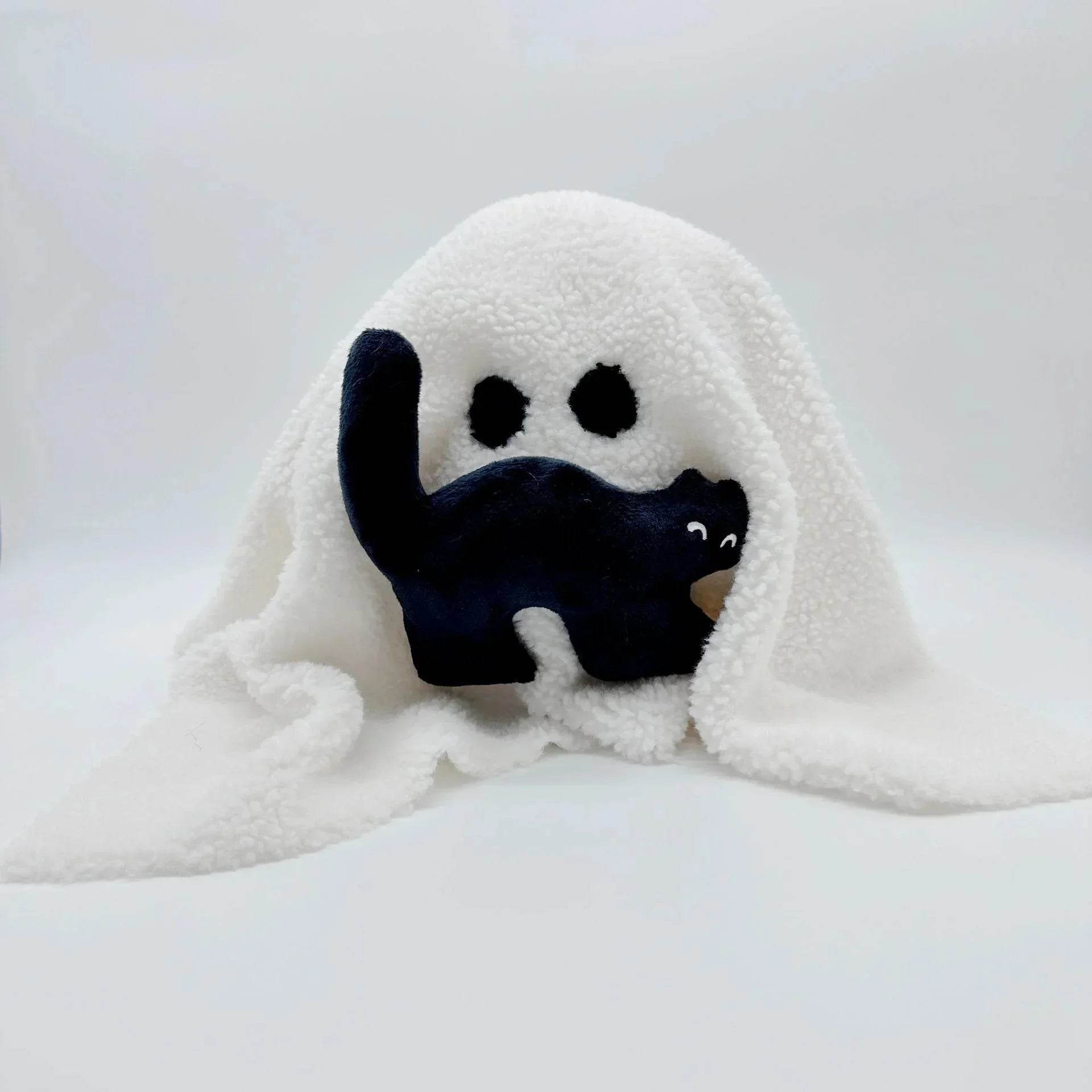 Kawaii Gus the Ghost Pumpkin Pillow – Plush Doll Cushion for Car, Home, & Gifts - CartRare