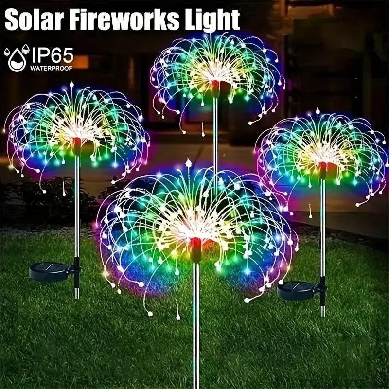 Solar Garden Waterproof Lights Fireworks Lights - CartRare
