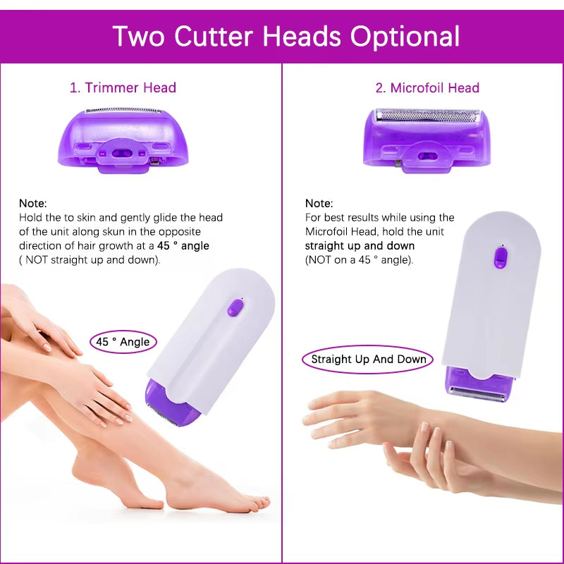 Painless Unisex Electric Hair Trimmer for Face, Legs, Bikini, Arms and Full Body Use - CartRare