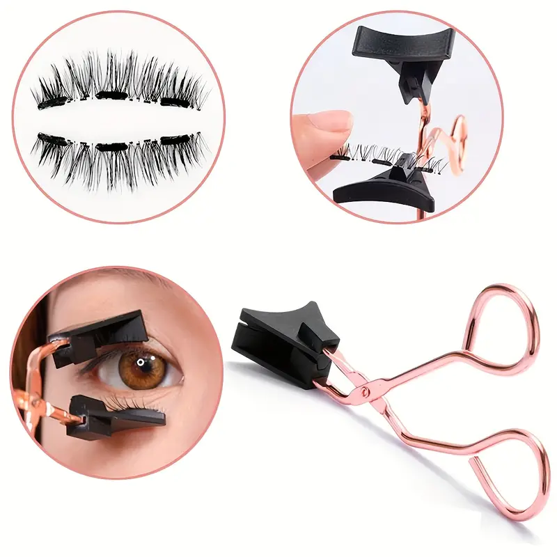 Magnetic 8Pcs Reusable Eyelashes with Applicator – No Glue, 5 Magnet Natural Look Lashes - CartRare