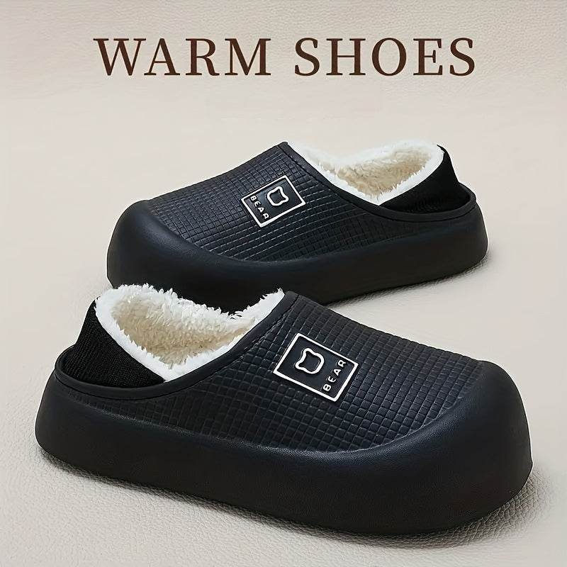 Winter Plush Slippers Soft Fleece Lining, Cushioned EVA Sole & Non-Slip TPR Grip Cozy Indoor Outdoor Home Slip-Ons for All Seasons - CartRare