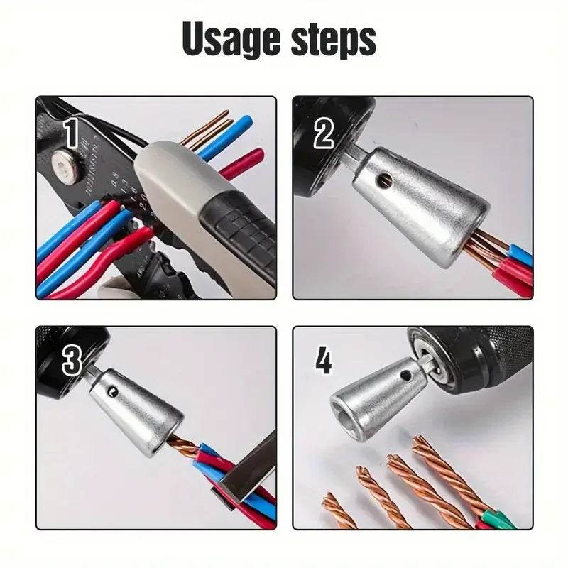 1PC Wire Twisting Tool – Quick Twister Electrician Artifact for Power Drill Drivers | Multi-Tool Cable Connector Device - CartRare