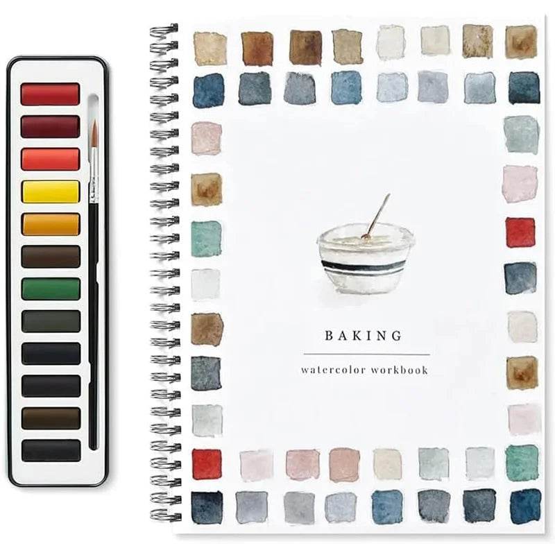 Floral Watercolor Workbook Spiral Sketchbook for Beginner Artists - CartRare