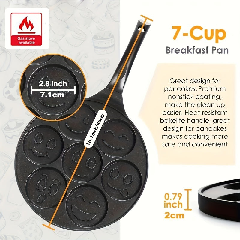 7-Cup Nonstick Pancake & Waffle Maker Pan Easy Breakfast - CartRare