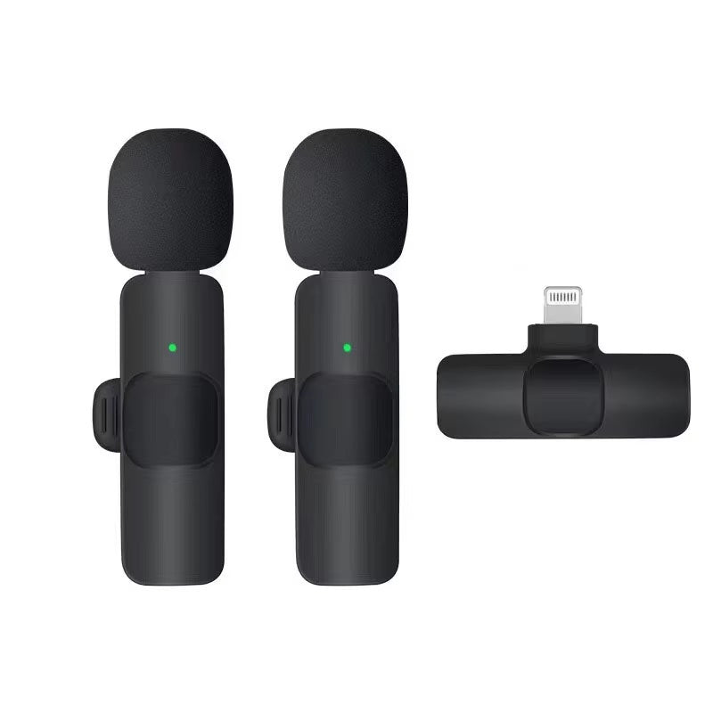 2-Pack Wireless Lavalier Microphones for iPhone, Android, and iPad Vlogging, Streaming, and Clear Voice Recording - CartRare
