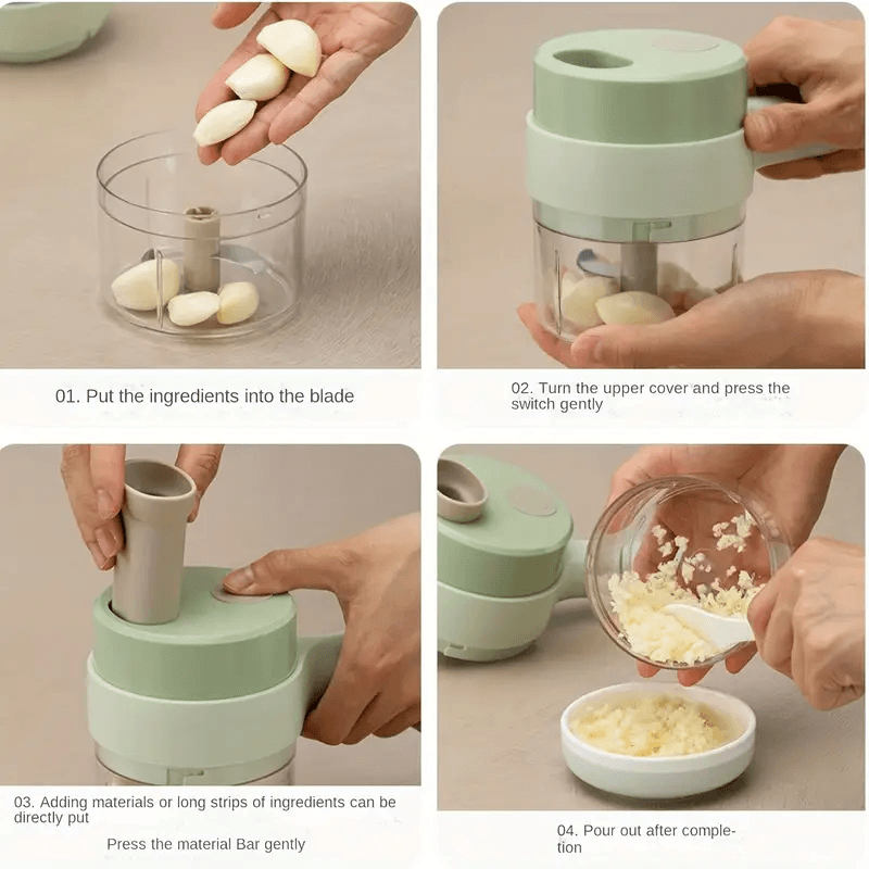 4 In 1 Handheld Electric Vegetable Cutter - CartRare