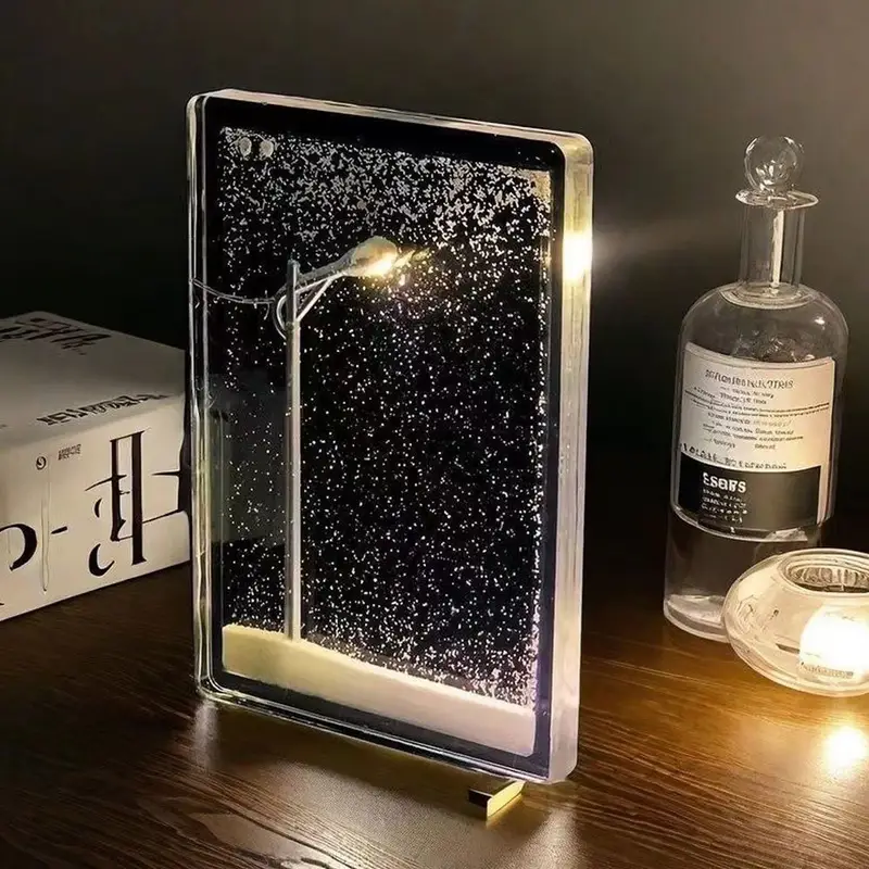 Snowy Bliss DIY Lamp: Create Your Winter Wonderland Indoors!