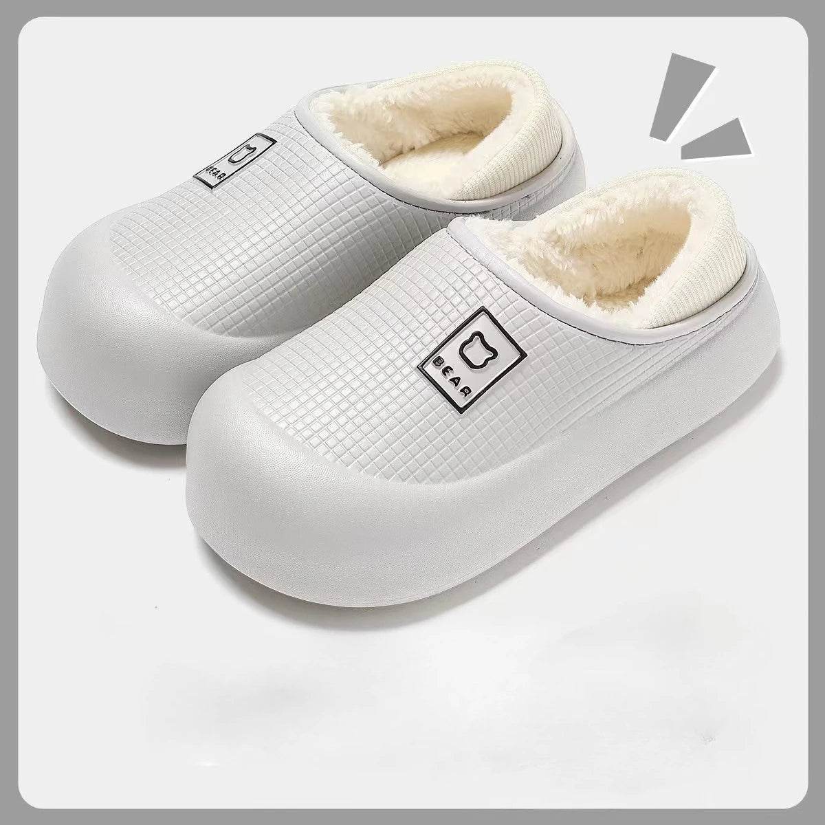 Winter Plush Slippers Soft Fleece Lining, Cushioned EVA Sole & Non-Slip TPR Grip Cozy Indoor Outdoor Home Slip-Ons for All Seasons - CartRare