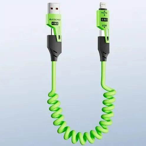 65W Quick Charger Spring USB Cable – Fast Charging Durable Cord (65W USB cable) - CartRare