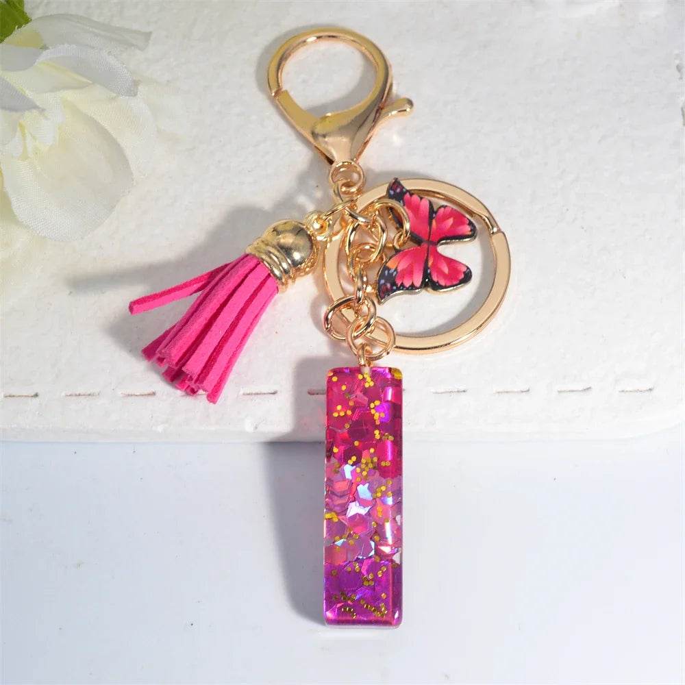 Personalized Butterfly Tassel Keychain 💖 - CartRare