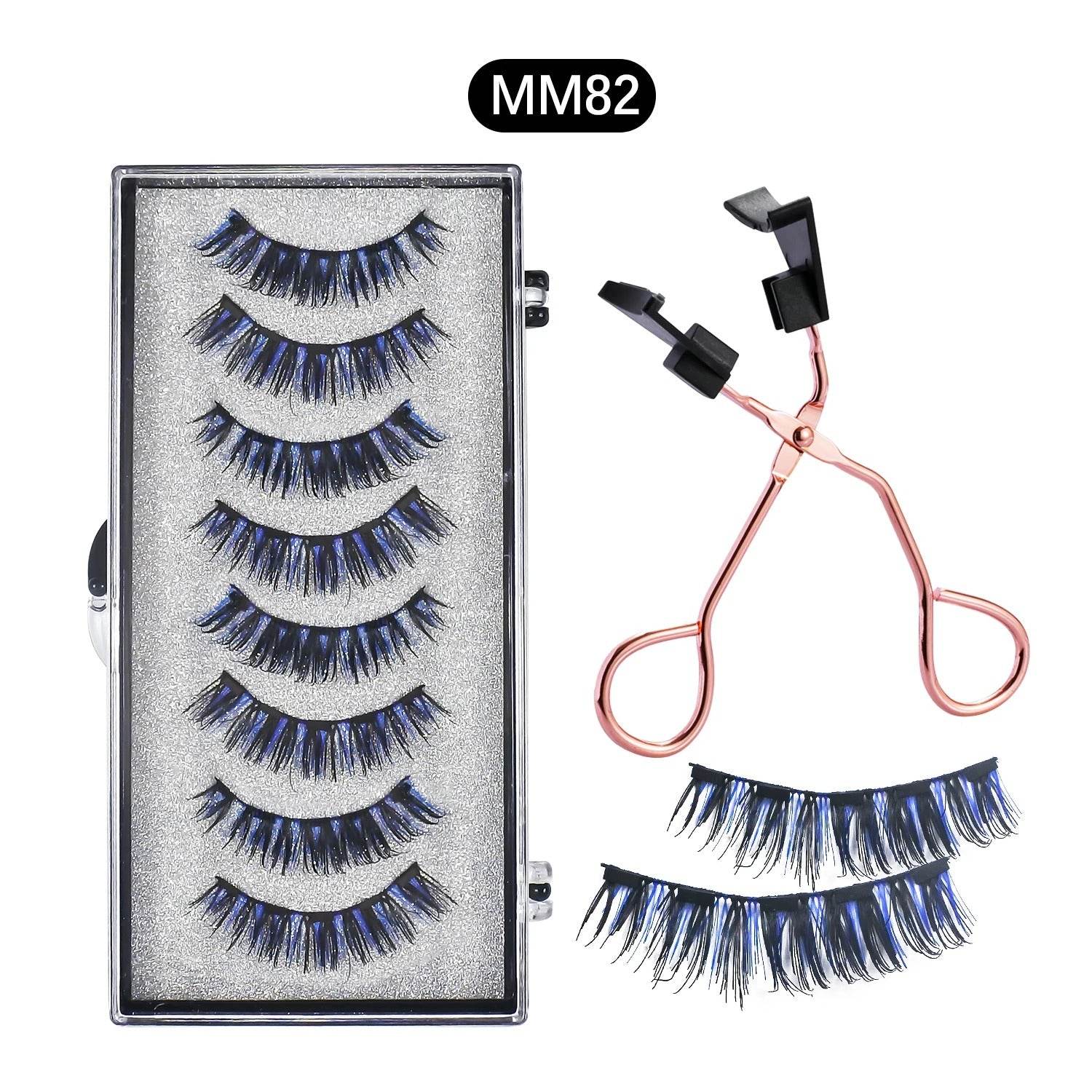 Magnetic 8Pcs Reusable Eyelashes with Applicator – No Glue, 5 Magnet Natural Look Lashes - CartRare